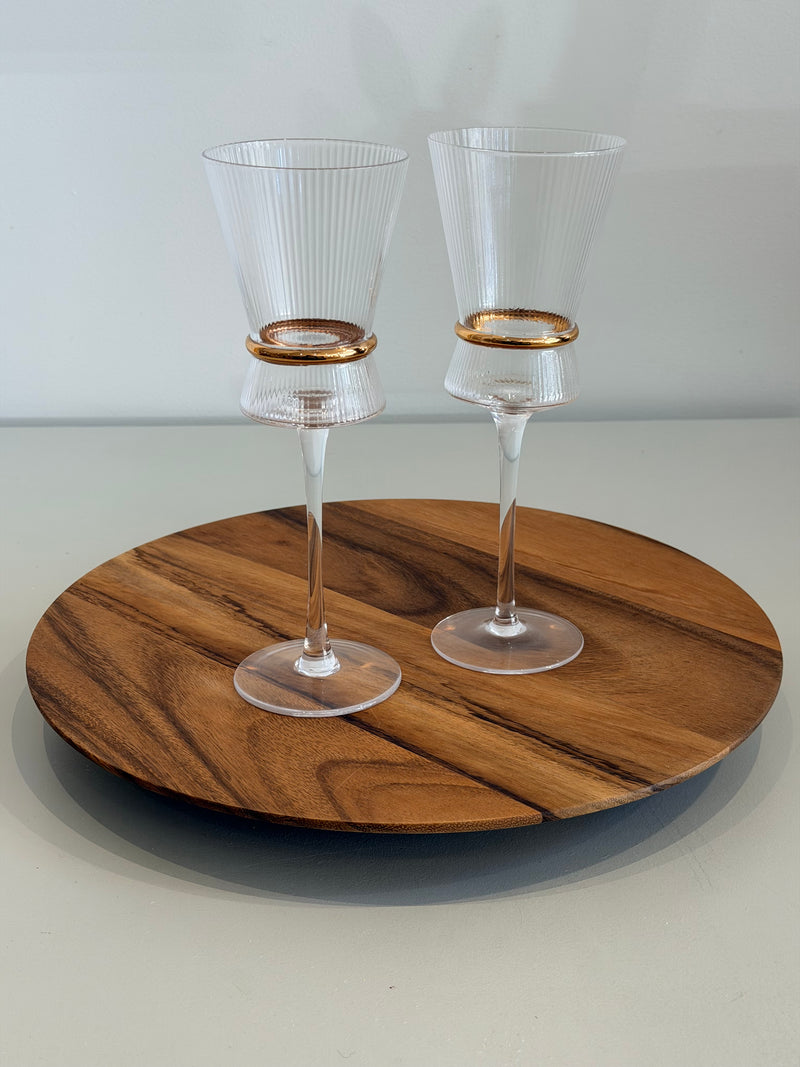 Gold Rim Wine Glass