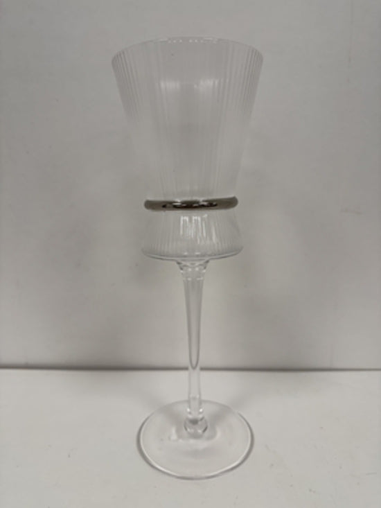 Silver Rim Wine Glass