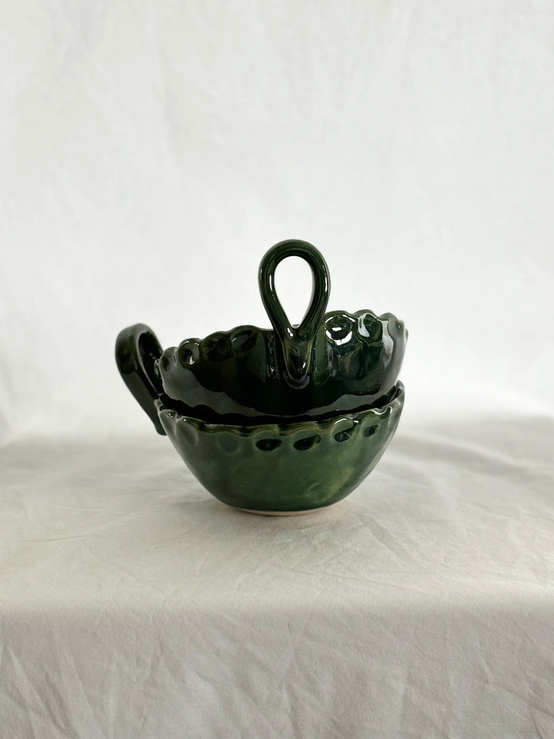 Magnolia Lane Handled Mini Bowl