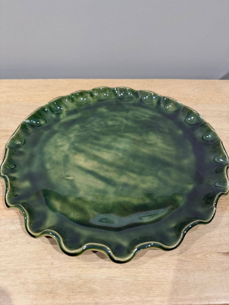 Magnolia Lane Emerald Green Platter