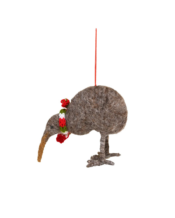 Felt Hanging Kiwi w/Scarf Ken