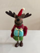 Felt Standing Reindeer | Burgundy Barnard