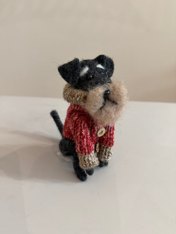 Felt Standing Scottie Dog 