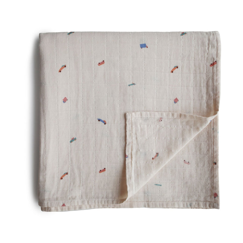 Mushie Swaddle | Retro Cars