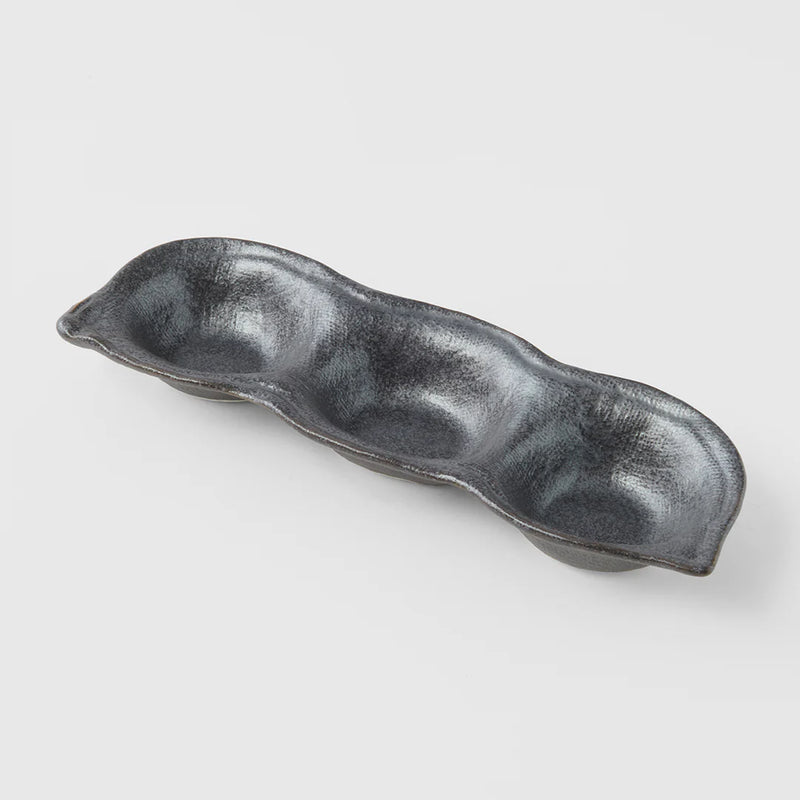 Naibu | Triple Pod Sauce Dish - Black