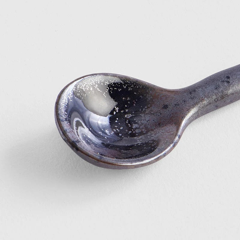 Naibu | Black Speckle Porcelain Spoon