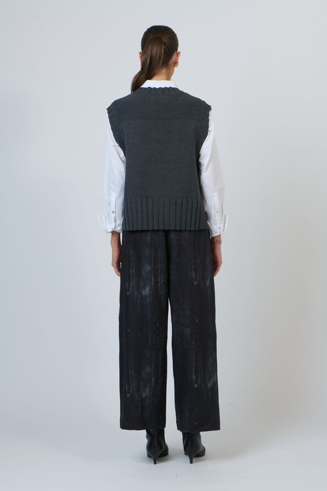 Naturals By OJ | Knit Vest - Coal