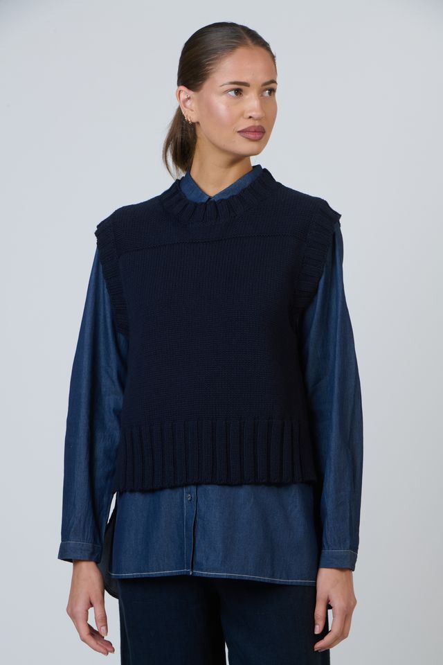 Naturals By OJ | Knit Vest - Ink