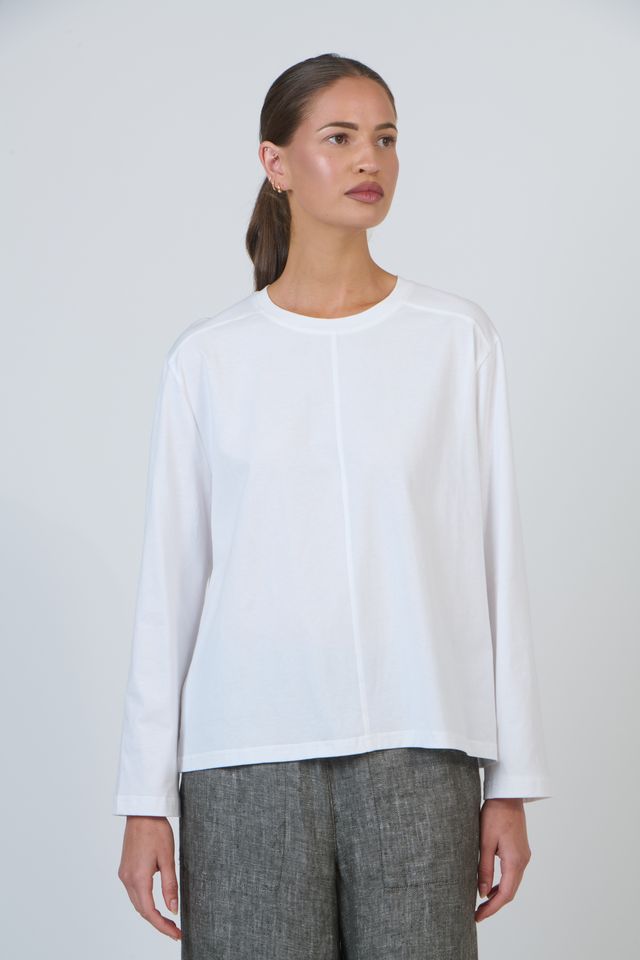 Naturals Long Sleeve Tee | White