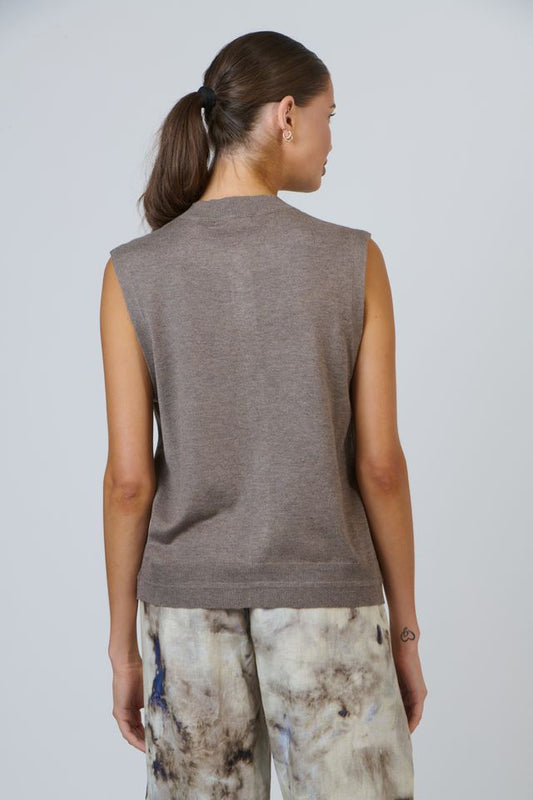 Naturals By OJ | Button Knit Vest - Muck
