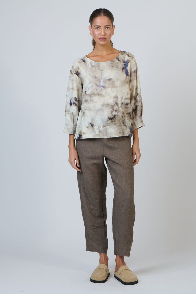 Naturals By O&J Linen Pants | Cigar