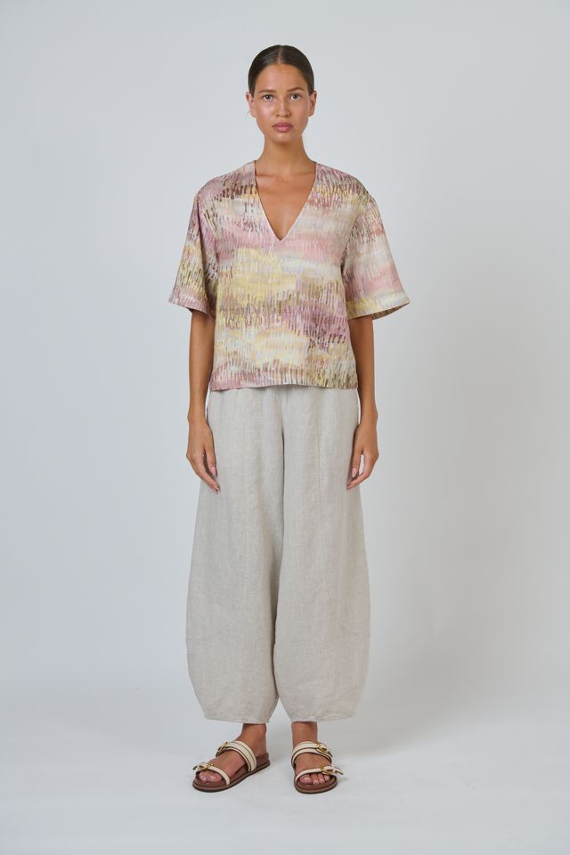 Naturals By O&J Linen Balloon Pants | Sand 