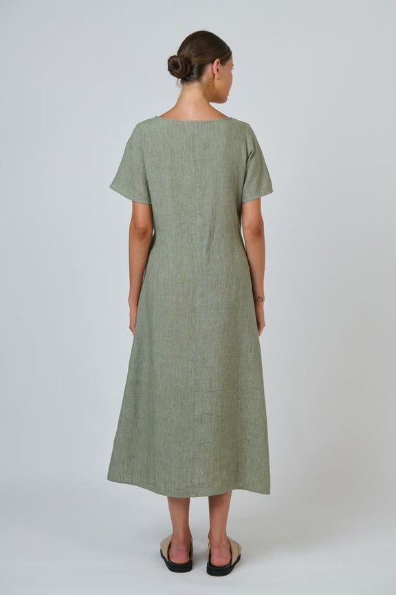 Naturals By O&J Linen Dress | Artichoke 