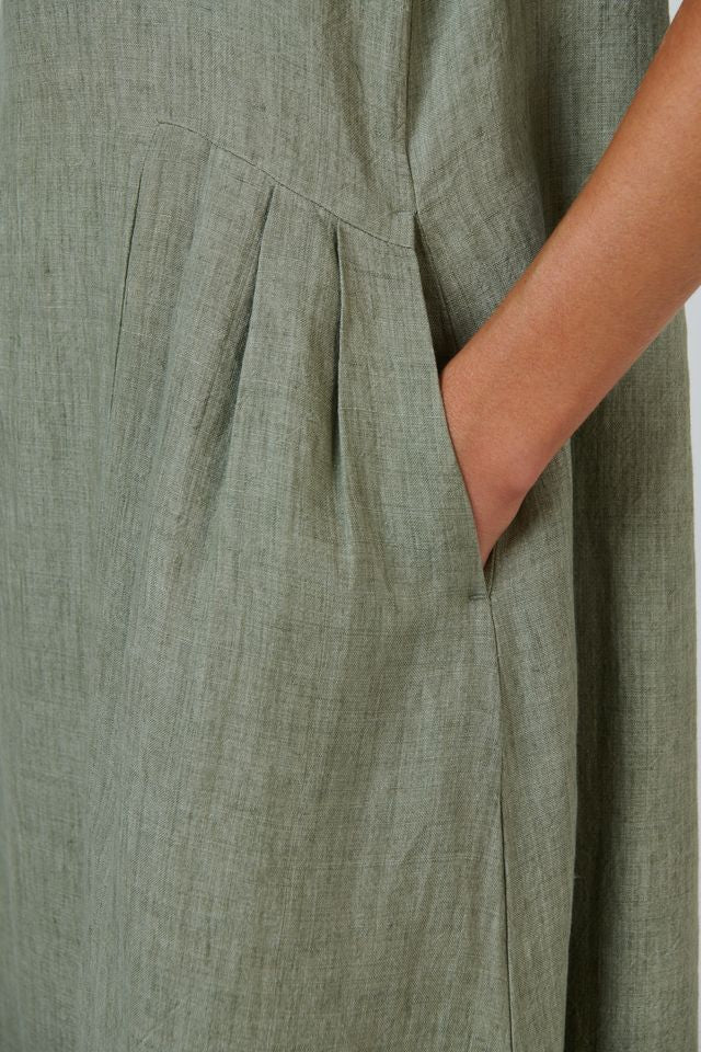 Naturals By O&J Linen Dress | Artichoke 