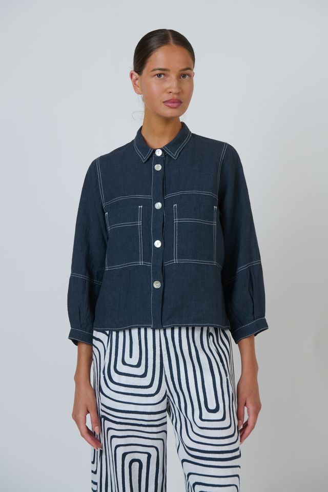 Naturals By O&J Linen Jacket | Gunsmoke