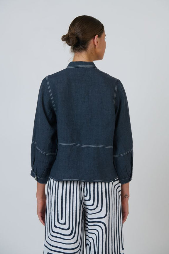 Naturals By O&J Linen Jacket | Gunsmoke