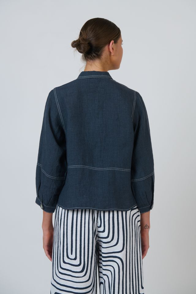 Naturals By O&J Linen Jacket | Gunsmoke