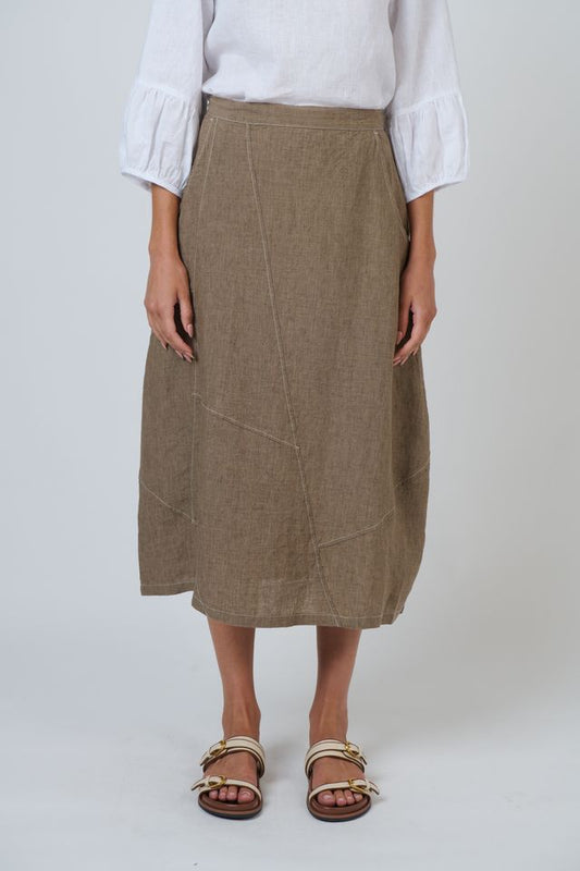 Naturals By O&J Linen Skirt | Agate 