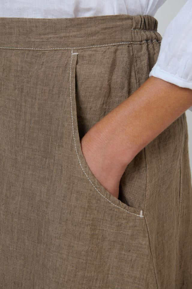 Naturals By O&J Linen Skirt | Agate 