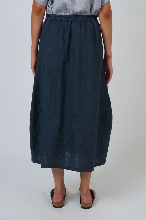 Naturals By O&J Linen Skirt Gunsmoke 