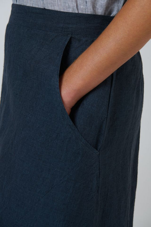 Naturals By O&J Linen Skirt Gunsmoke 