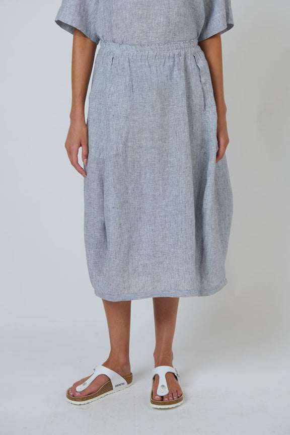 Naturals By O&J Linen Skirt | Silver