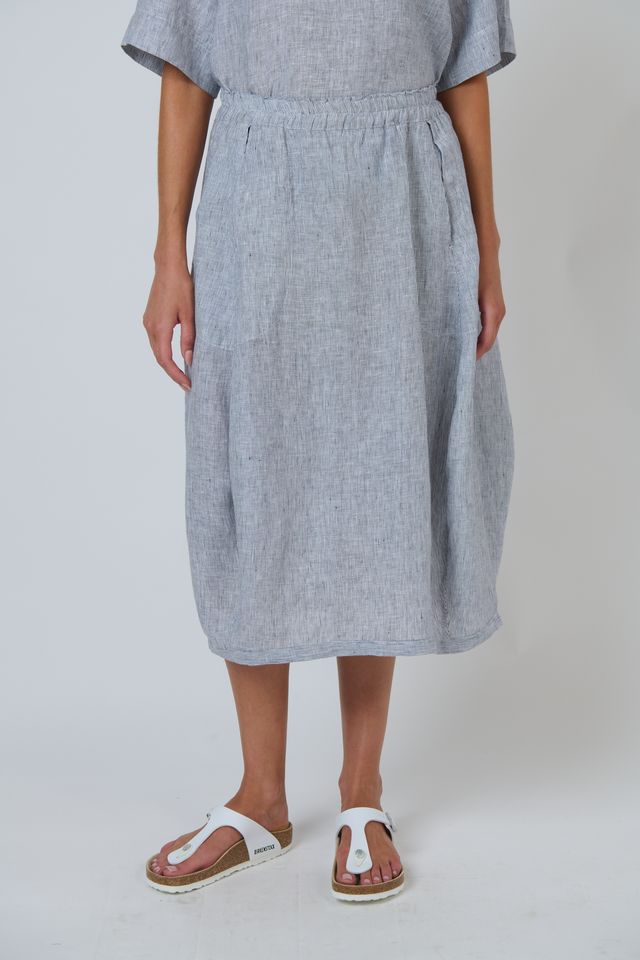 Naturals By O&J Linen Skirt | Silver