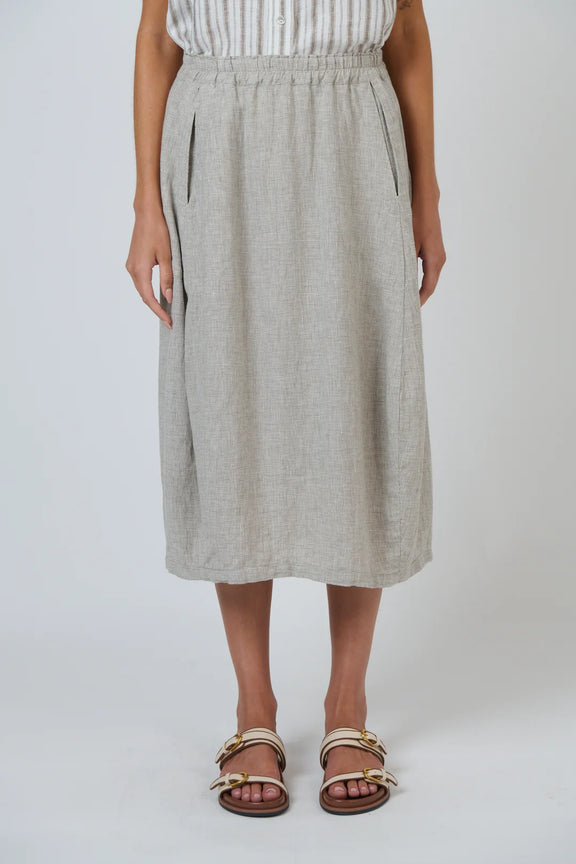 Naturals By O&J Linen Skirt in Mousse 