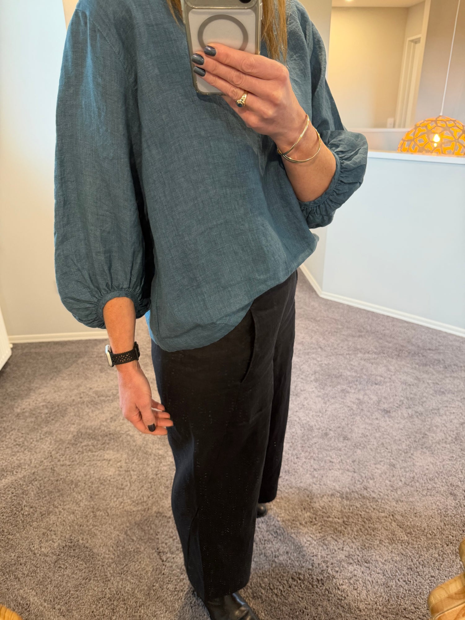 Naturals By O&J Linen Top | Eucalyptus