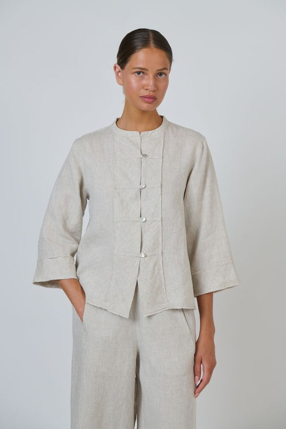 Naturals By O&J Linen Top | Sand