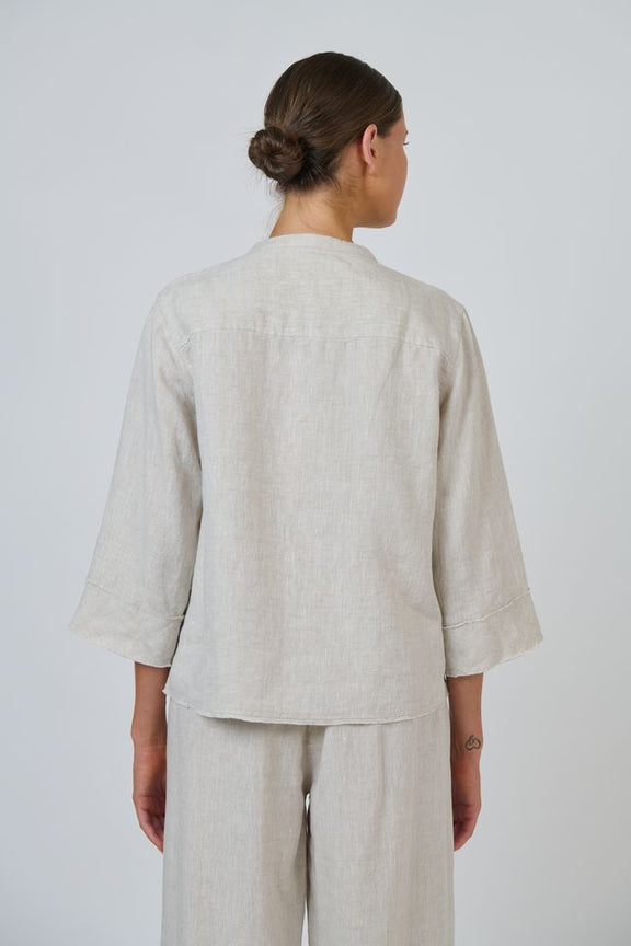 Naturals By O&J Linen Top | Sand