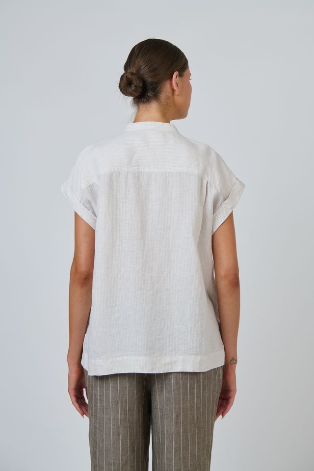 Naturals By O&J Linen Top | Sesame