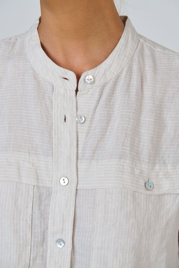 Naturals By O&J Linen Top | Sesame