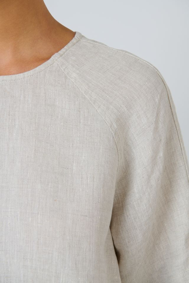 Naturals By O&J Linen Top |Sand