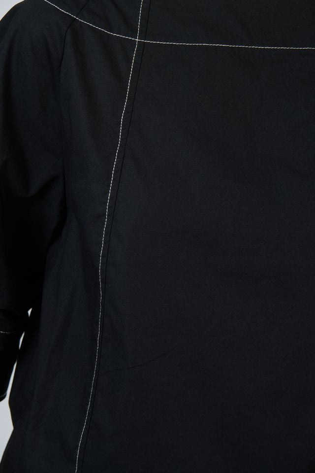 Naturals By O&J Poplin Top in Black
