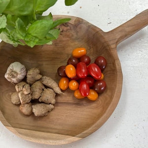 Parnell Co Organic Teak Round Platter Natural 40cm