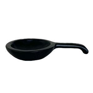 Parnell Co Organic Teak Tapas Bowl w Handle 35cm Black