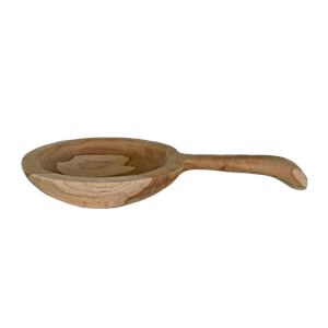 Organic Teak Tapas Bowl w/ Handle 35cm Natural
