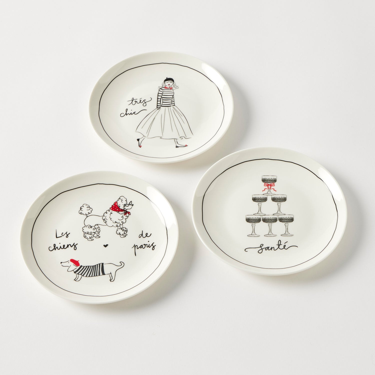 Bistro Blanc Petite Plate | Assorted Designs