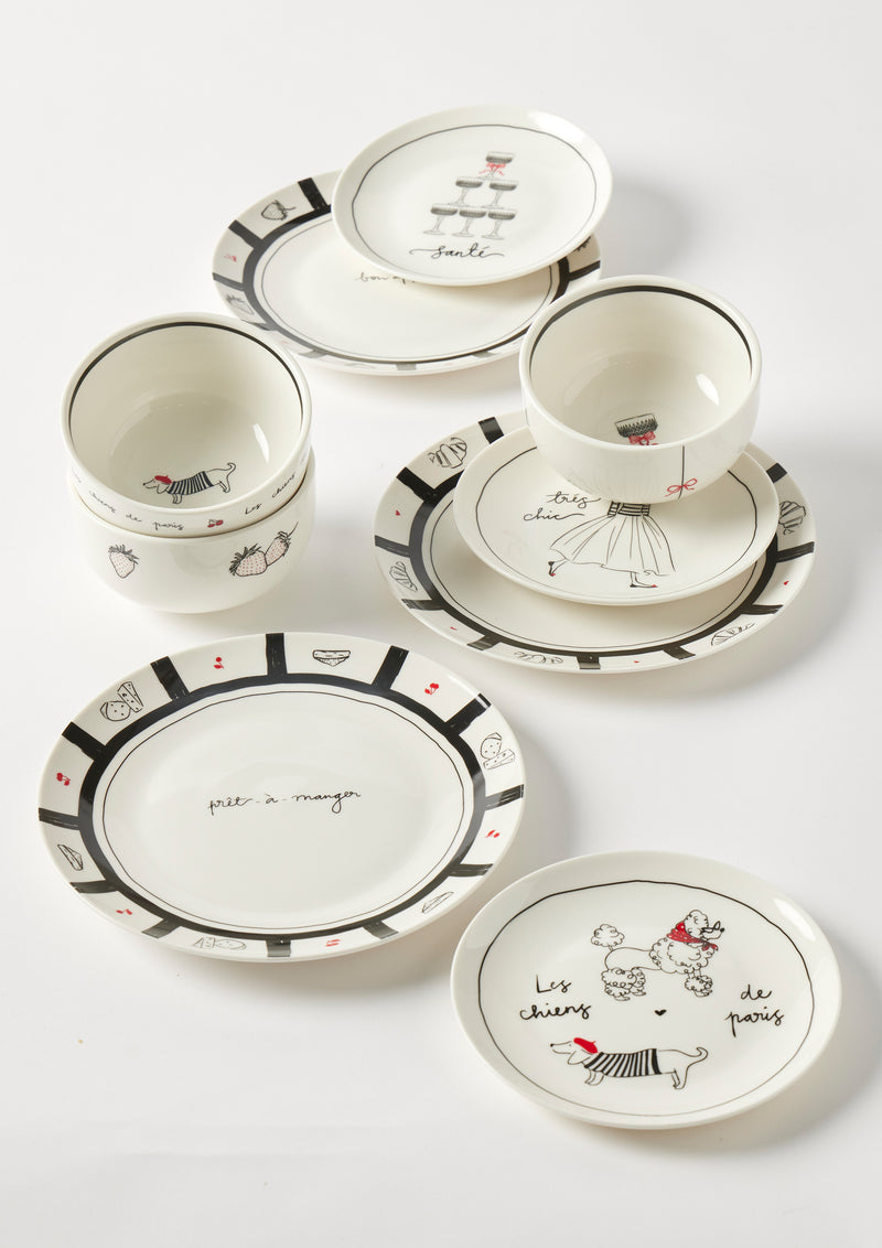 Bistro Blanc Petite Plate | Assorted Designs