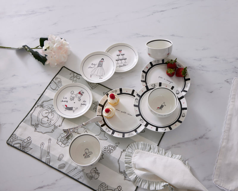 Bistro Blanc Petite Plate | Assorted Designs