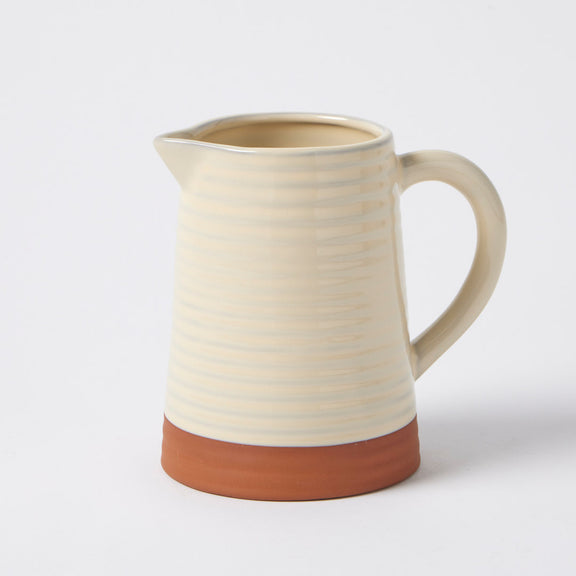 Grove Jug cafted from terracotta in a soft oatmeal finish