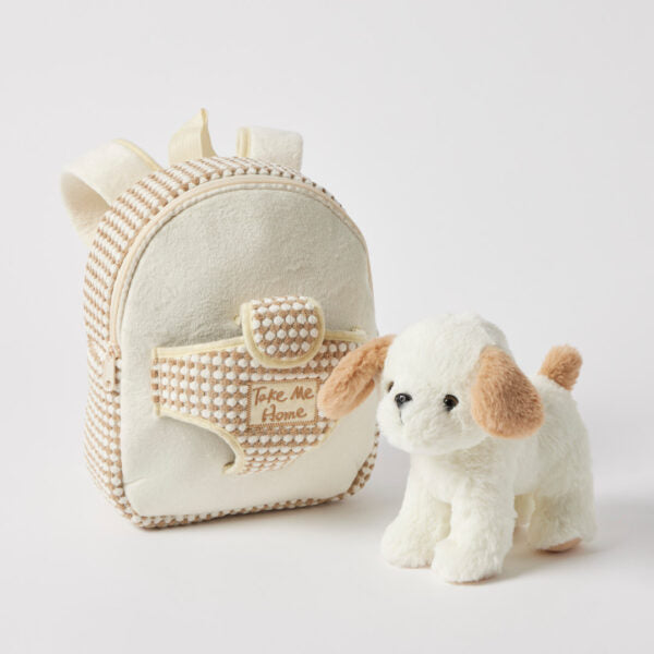 Jiggle & Giggle | Plush Puppy Take-Me-Home Backpack