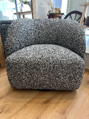 Robert Mark Canyon Swivel Chair Black & White Fleck