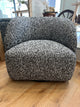 Robert Mark Canyon Swivel Chair Black & White Fleck