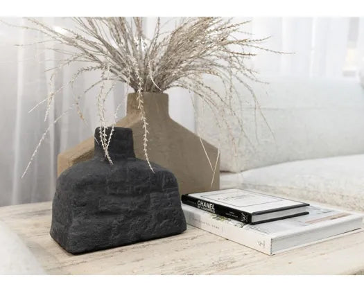 Robert Mark Sparrow Stoneware Vase Stone Colour Tall