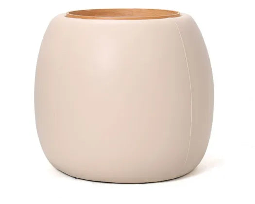 Tub Side Table + Storage | Beige