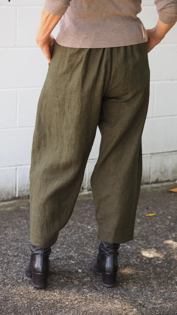 Rogue Linen Maple Pant Earthy Green