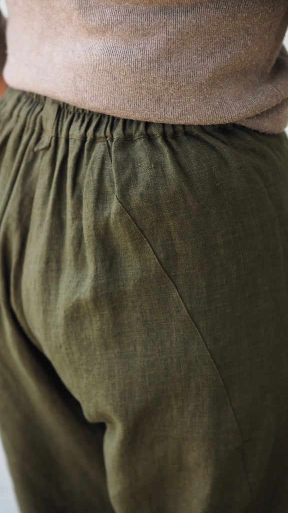 Rogue Linen Maple Pant Earthy Green