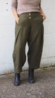 Rouge Linen Maple Pants | Earthy Green